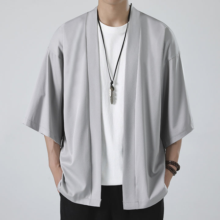 Herren nan kimonoartige Kurzarmjacke im Oversize-Schnitt Drune