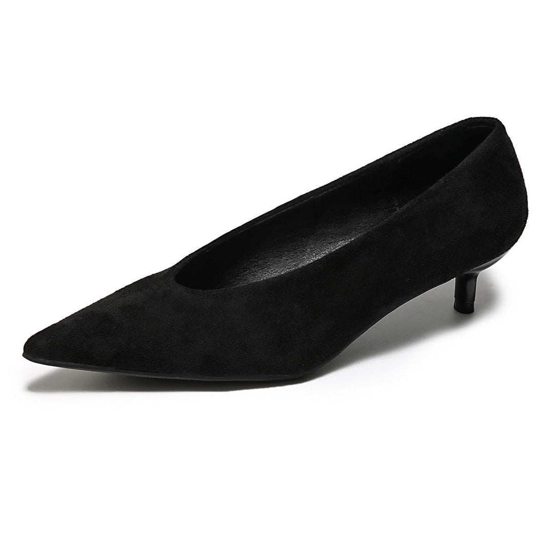 Damen Elegante Pumps aus hochwertigem Veloursleder mit geschmeidiger Form Drune