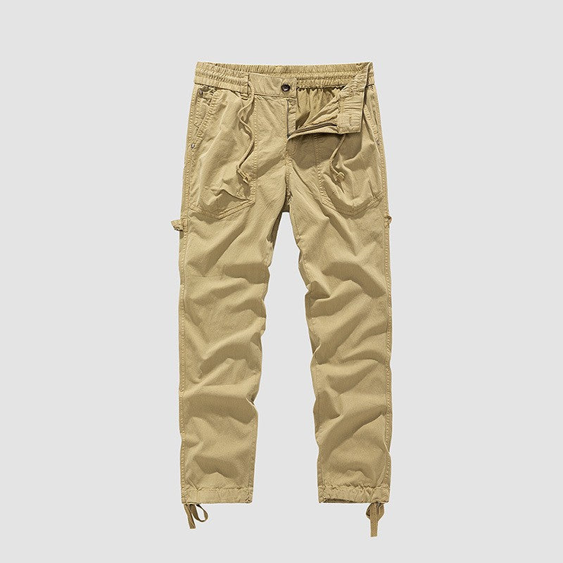 Herren Utility-Cargohose im Joggerstil mit elastischem Komfortbund, Multifachtaschen und Zugbändern am Knöchel Drune