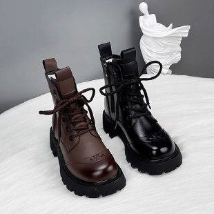 Damen Modische Ankle Boots mit Strapazierfähiger Sohle Drune