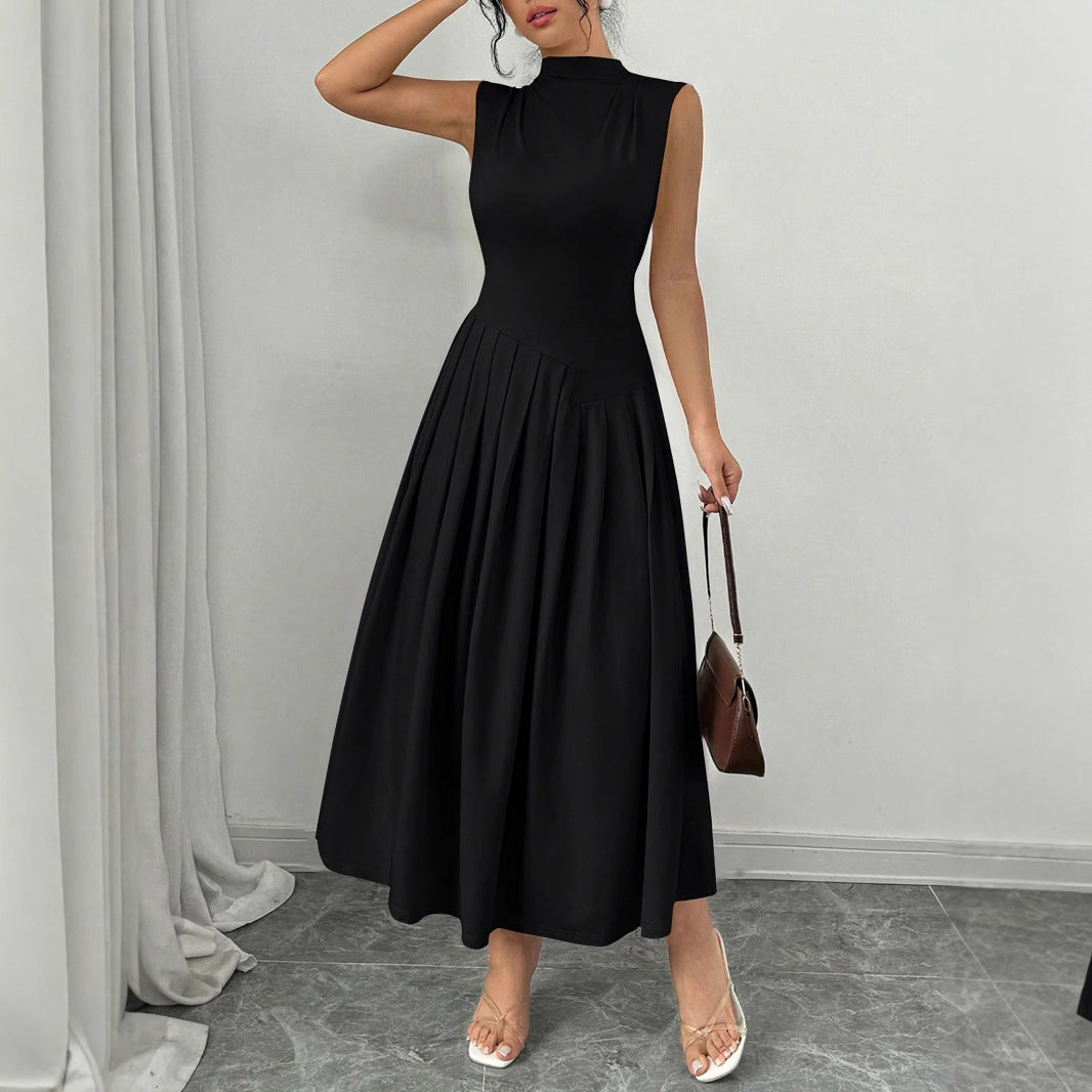 Damen Elegantes Maxikleid mit Plissee-Details Drune