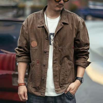 Herren Lässige und stylische Arbeitsjacke Drune