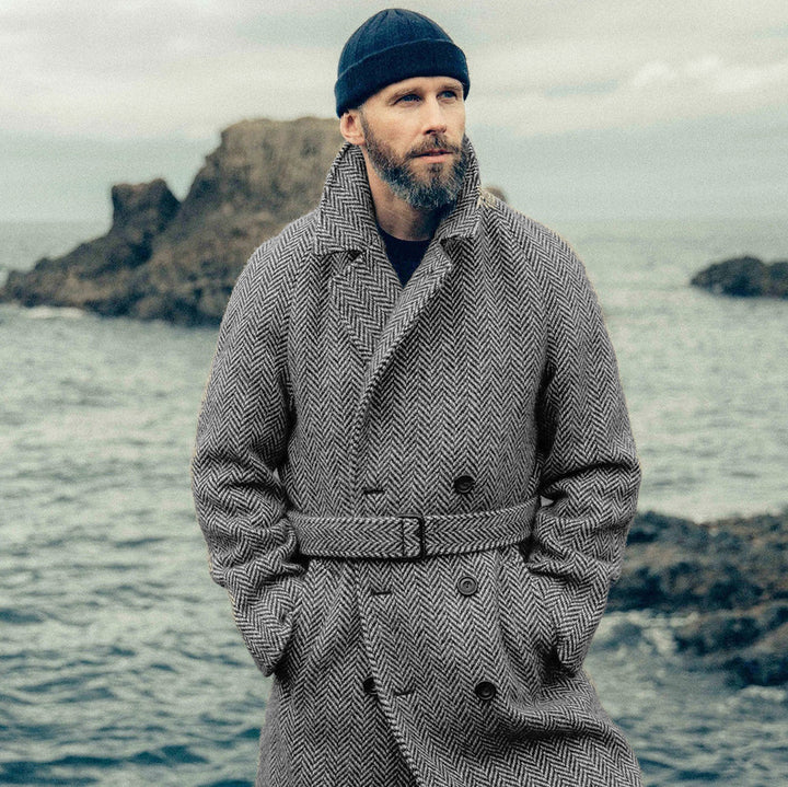 Herren eleganter Dufflecoat mit modernen Details und praktischen Taschen Drune