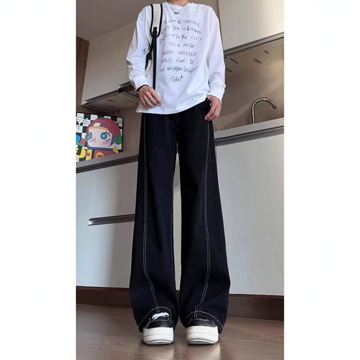 Damen Lässige High-Waist Schlaghose Drune