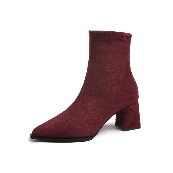 Damen Elegante und modische Stiefeletten mit blockierendem Absatz Drune