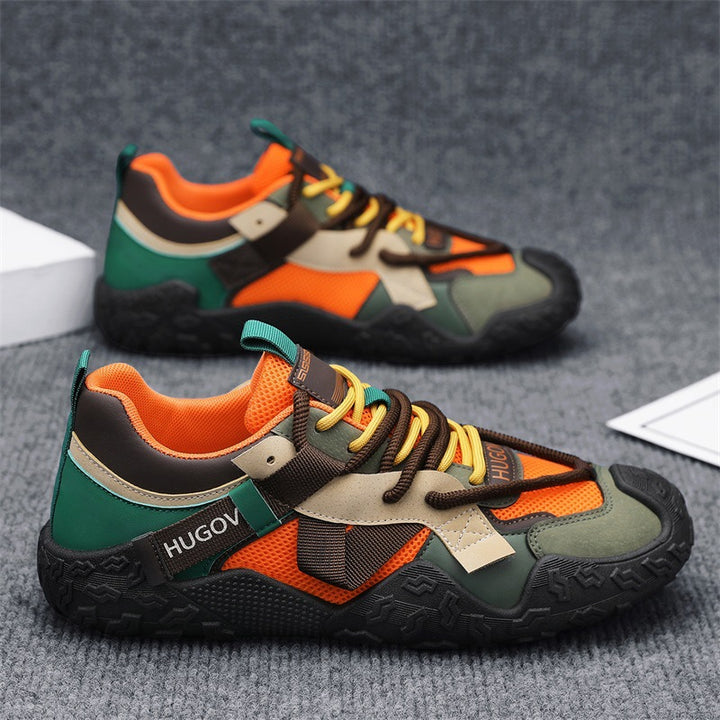 Herren Multimaterial-Trekkingsneaker mit verstärkter Zehenkappe, gepolsterter Fersenstütze und griffiger Offroad-Sohle Drune