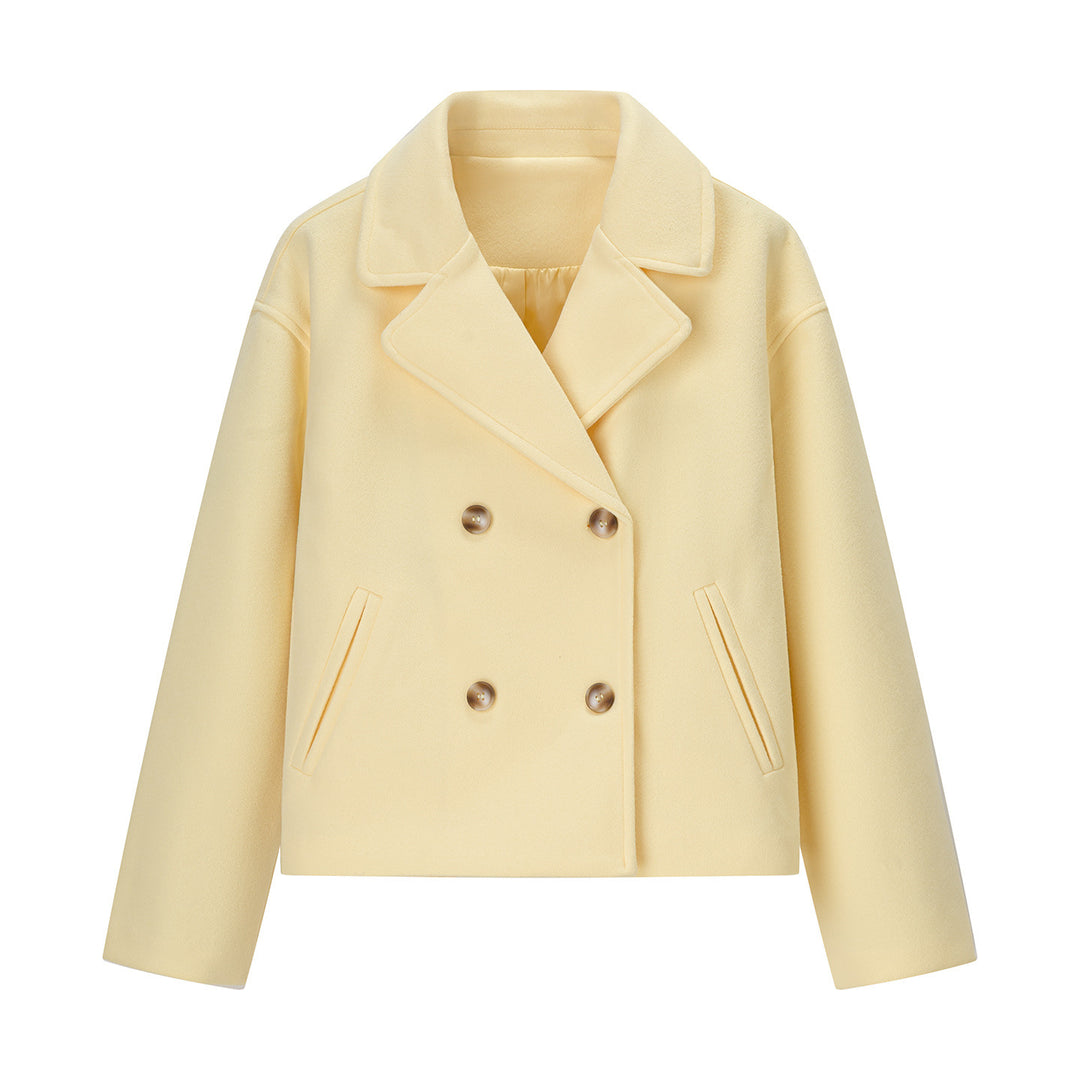 Damen Modische Kurzjacke im klassischen Doppelkinn-Design Drune
