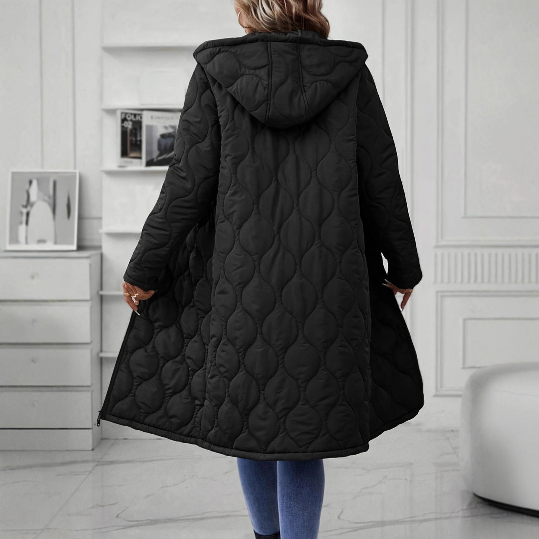 Damen Kapuzenjacke mit eleganter Steppung und langen Ärmeln Drune