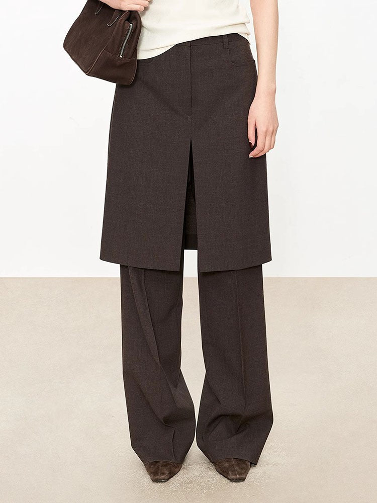 Damen elegante weite Anzughose mit innovativem Design Drune