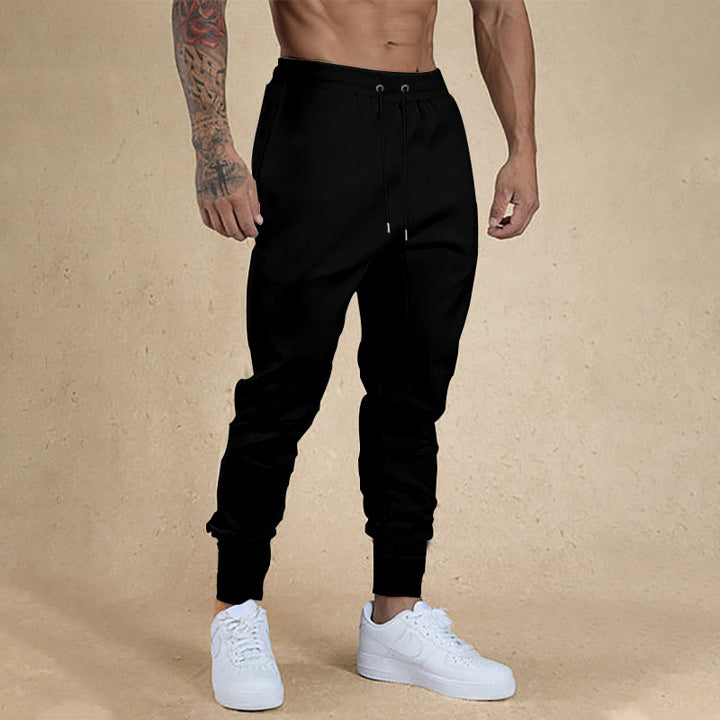 Herren nan athletische Frottee-Jogginghose mit hohem Bund Kordelzug und schmal zulaufenden Rippbündchen Drune