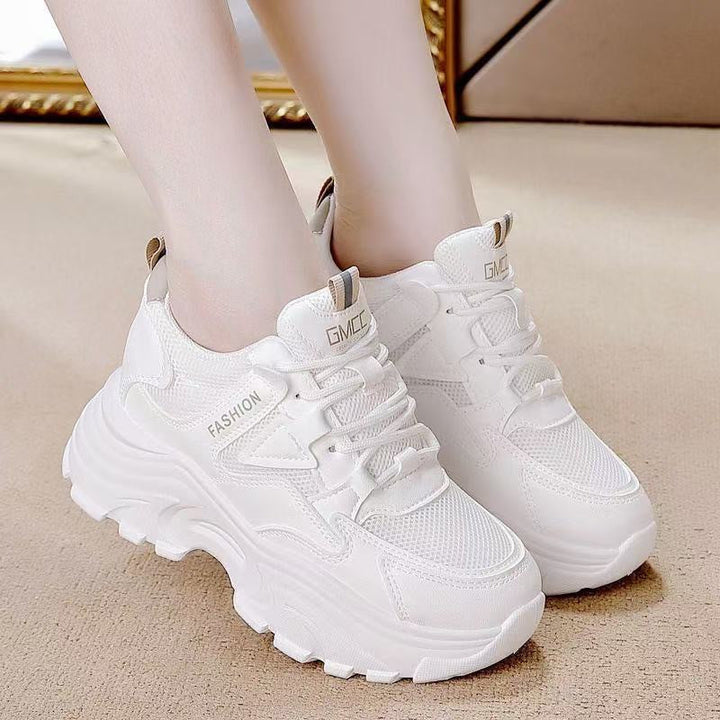Damen Chunky Sneakers mit sportlichem Design und atmungsaktiver Obermaterialkombination Drune
