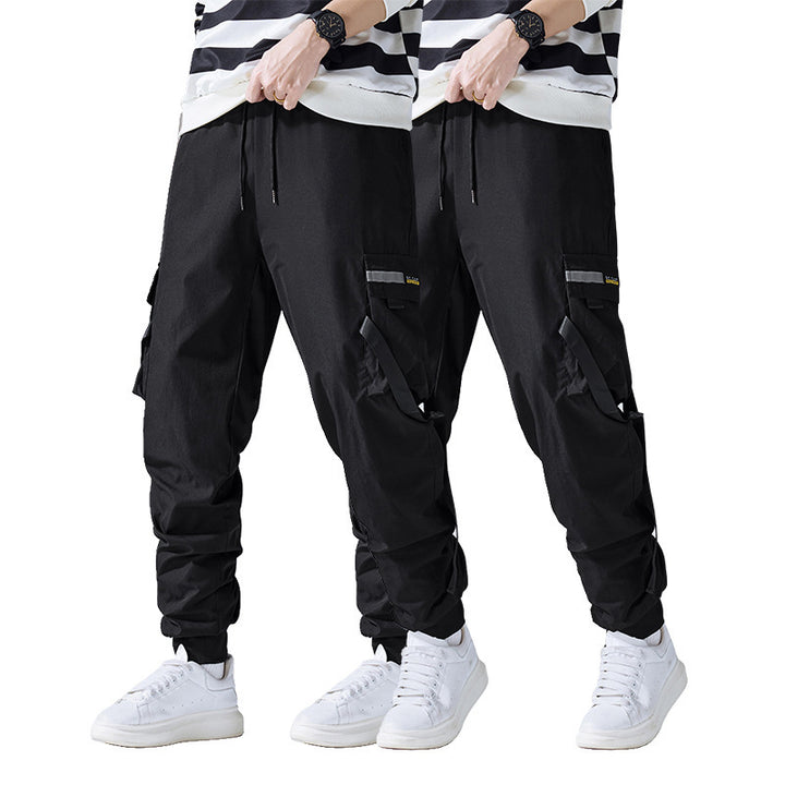 Herren Utility‑Cargohose im Joggerstil mit Multifunktions‑Taschen und Kordelbund Drune