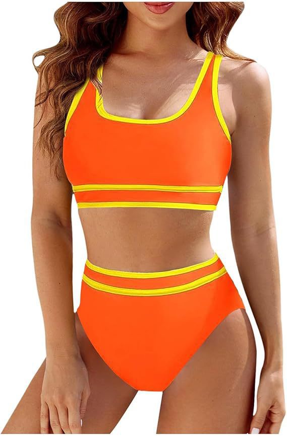 Damen Hochtailliertes Sport-Bikini-Set Drune