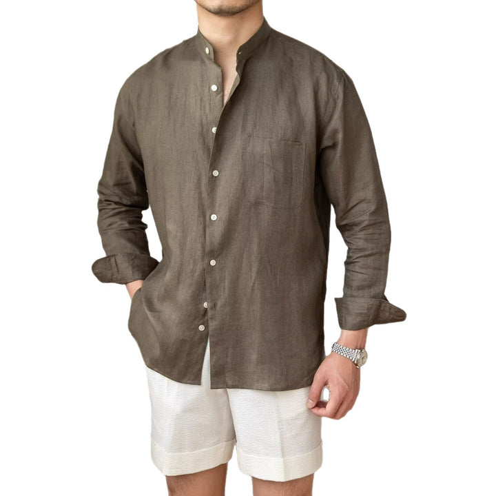 Herren Elegantes Langarm Businesshemd Drune