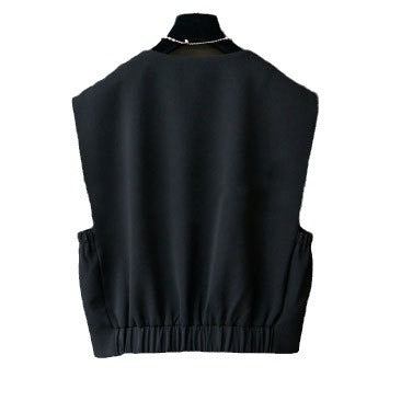 Damen Modische ärmellose Weste mit Knopfdetails Drune