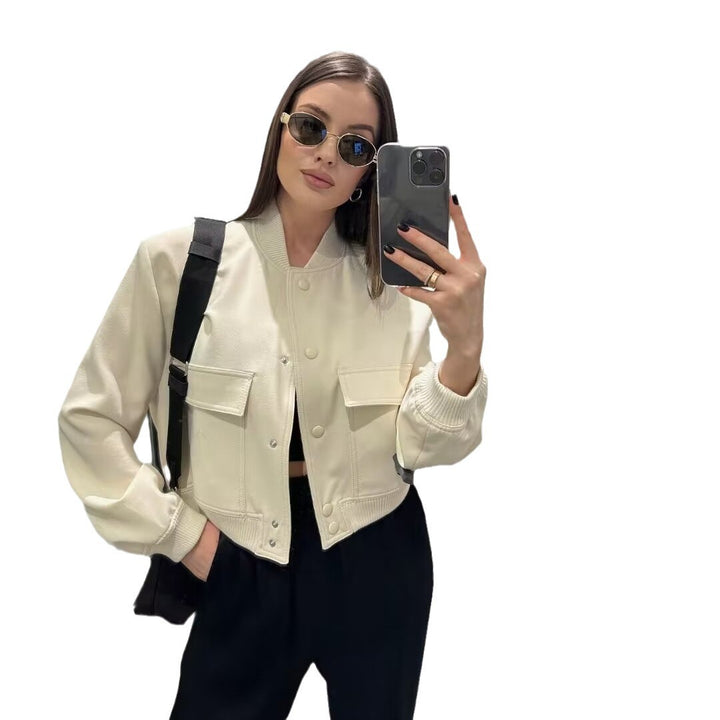 Damen modische Utility-Jacke mit praktischen Taschen und edlem Schnitt Drune