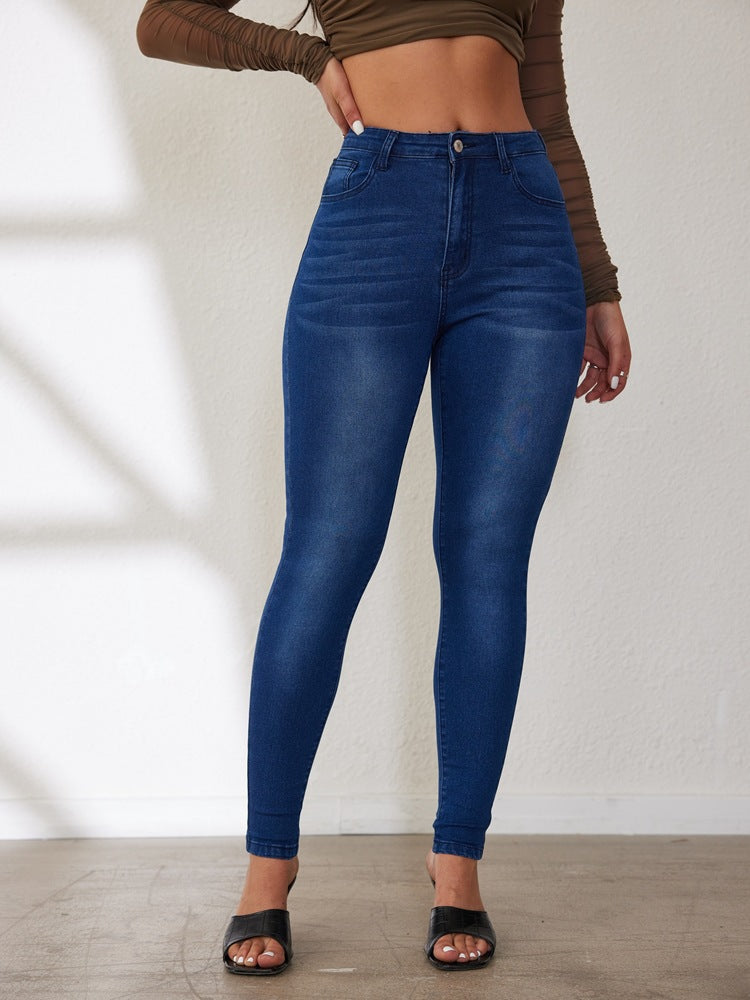 Damen Skinny-Jeans mit hohem Bund und figurbetonter Passform Drune