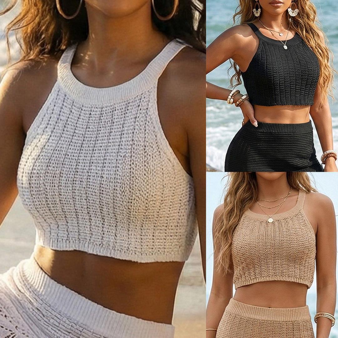 Damen gehäkeltes Crop-Top mit hochwertigem, atmungsaktivem Material Drune