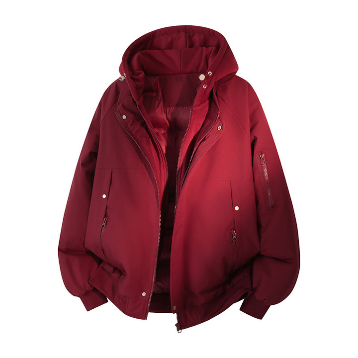 Herren Wasserabweisende Layering-Bomberjacke mit herausnehmbarer Kapuzen-Innenjacke Drune