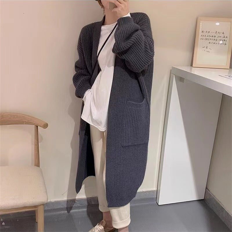 Damen Strickcardigan mit lockerer Silhouette und tiefen Taschen Drune