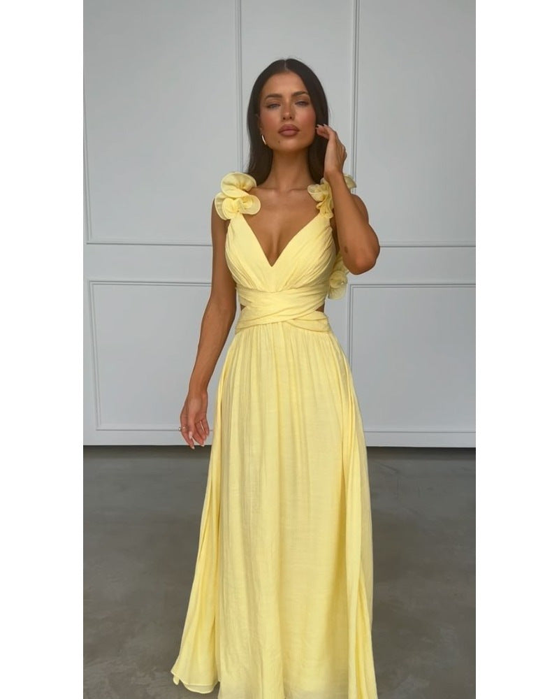 Damen Maxikleid mit floralem Detail Drune