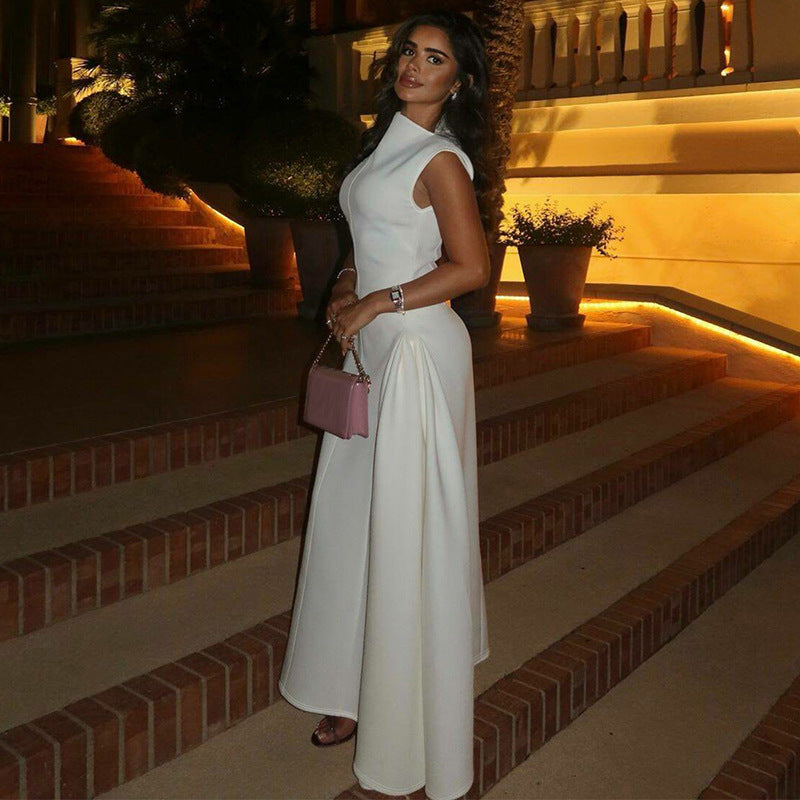 Damen Elegantes langes Abendkleid im minimalistischen Stil Drune