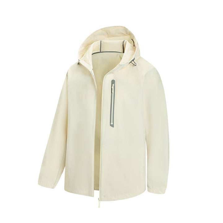 Herren Atmungsaktive Softshell-Kapuzenjacke mit wasserdichter Brusttasche und elastischem Saum Drune