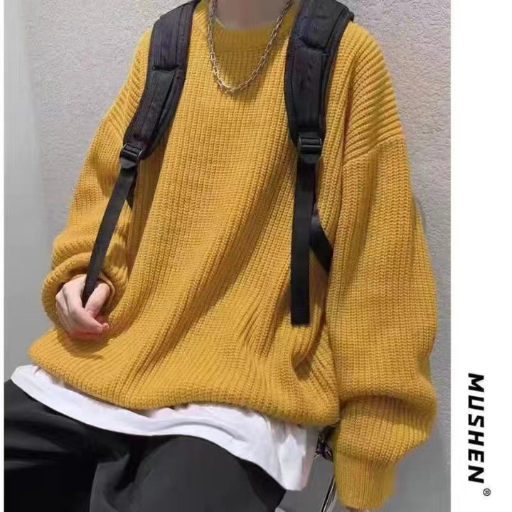 Damen Bequemer Oversized Strickpullover Drune