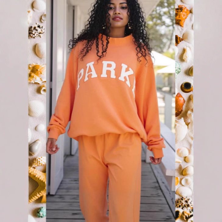 Damen Gemütliches Freizeit-Set mit Oversize kurz geschnittenem Sweatshirt und elastischen Baumwoll-Shorts Drune