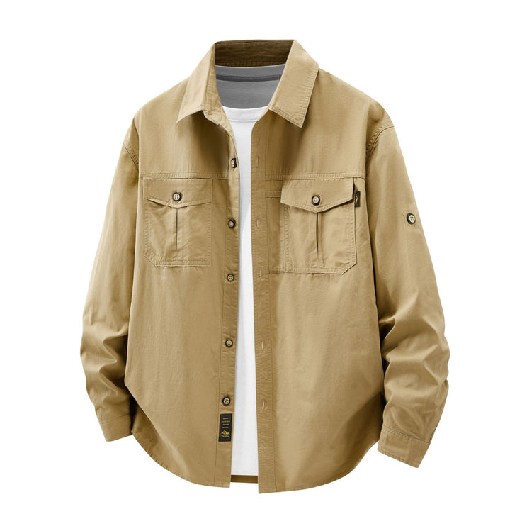 Herren Lässige Hemdjacke mit praktischen Taschen Drune