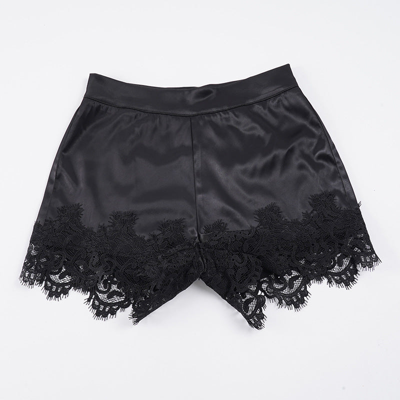 Damen Shorts mit eleganter Spitzenverzierung Drune