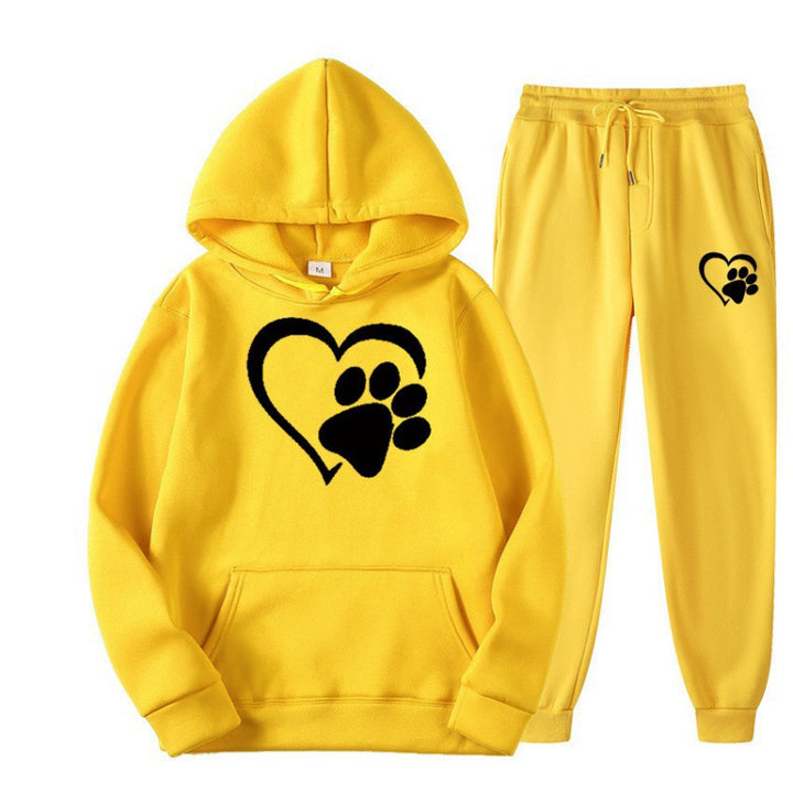 Damen Kuscheliger Hoodie und Jogginghose Set Drune