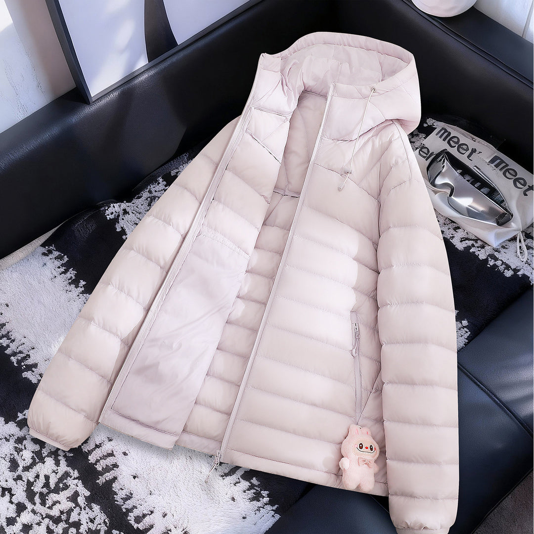 Damen Leichte Steppjacke mit Kapuze Drune