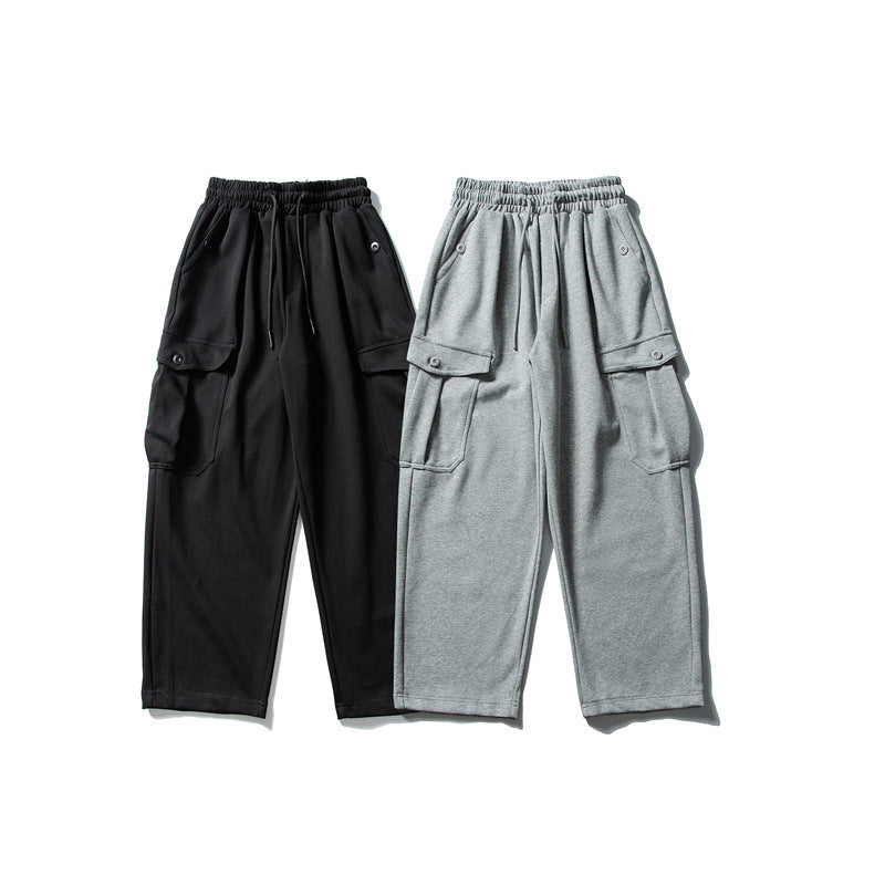 Herren Relaxed-Fleece-Cargohose mit elastischem Kordelbund und Utility-Taschen Drune