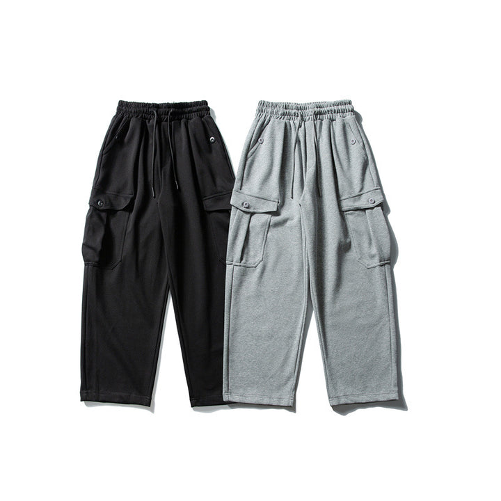 Herren Relaxed-Fleece-Cargohose mit elastischem Kordelbund und Utility-Taschen Drune