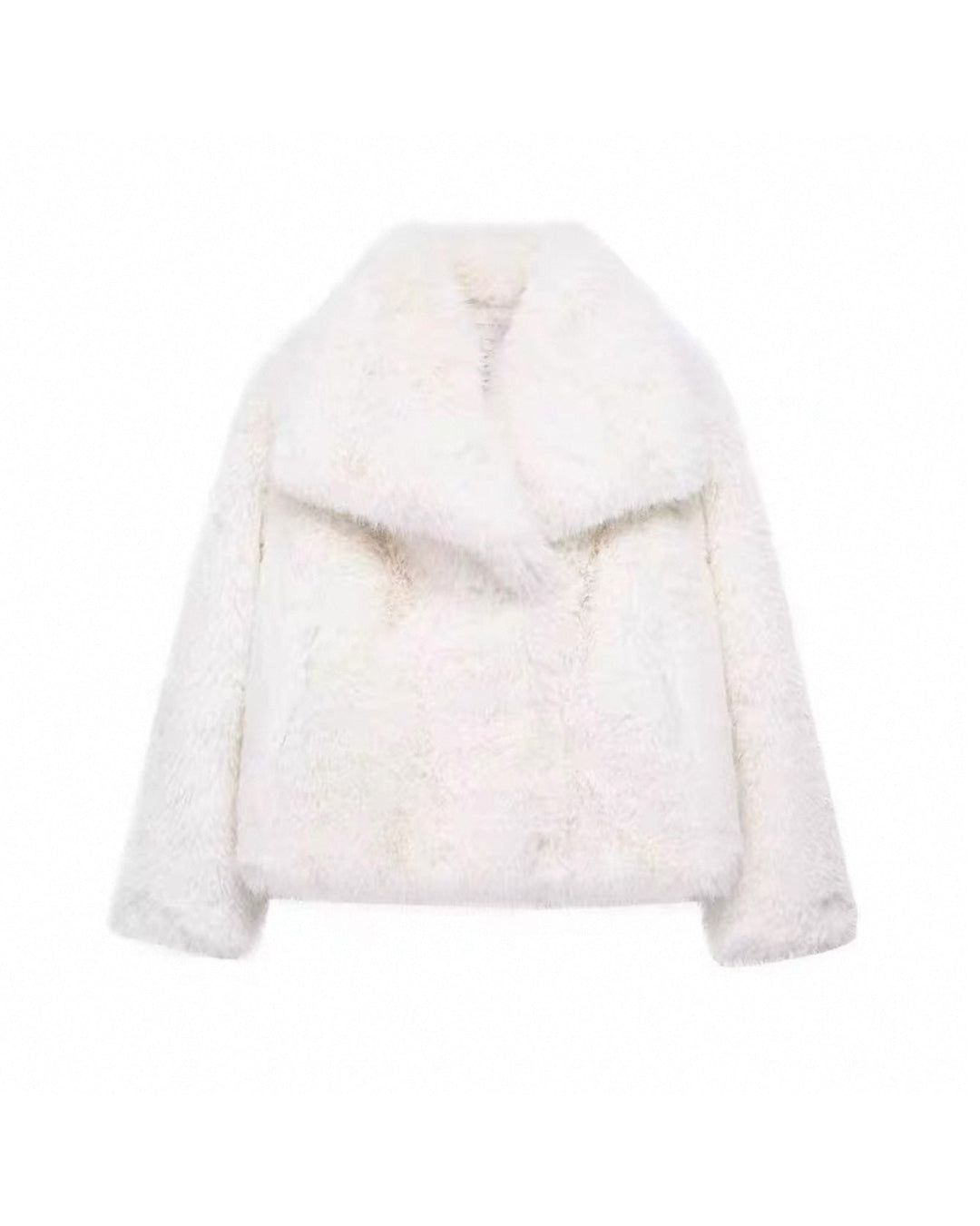 Drune | Embrace Cropped Große Revers Plüschjacke