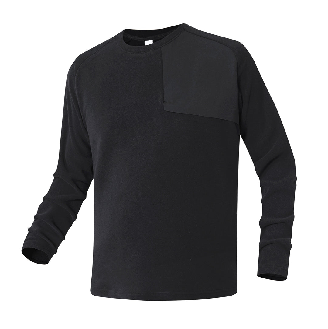 Herren Fleece-Langarmshirt mit asymmetrischer Brustpasse und leichtem Stretch Drune