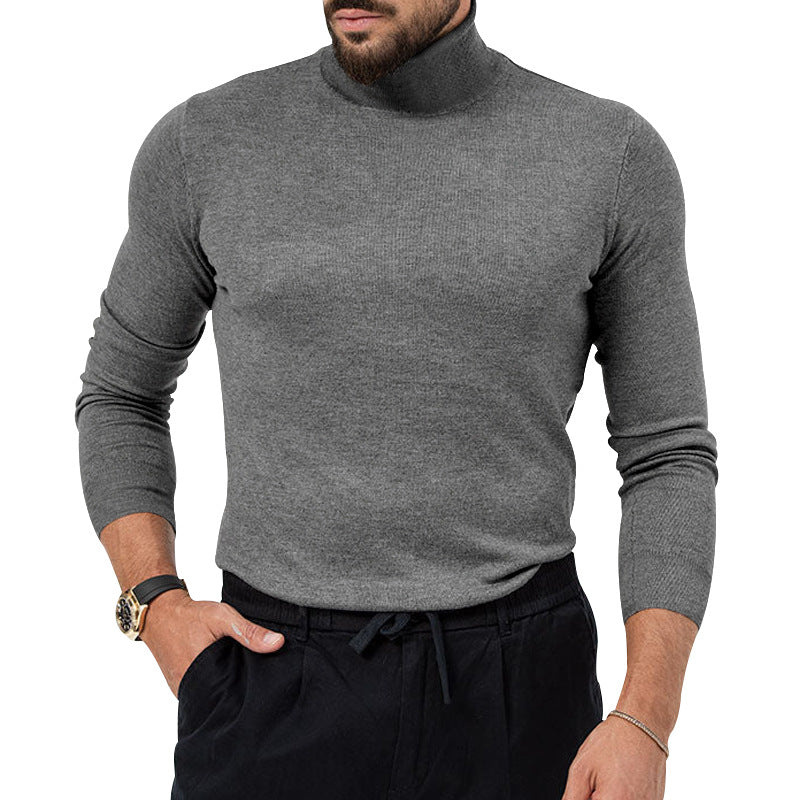 Herren nan Slim-Fit Rollkragenpullover Feinstrick mit Stretch, schmaler Silhouette und gerippten Bündchen Drune