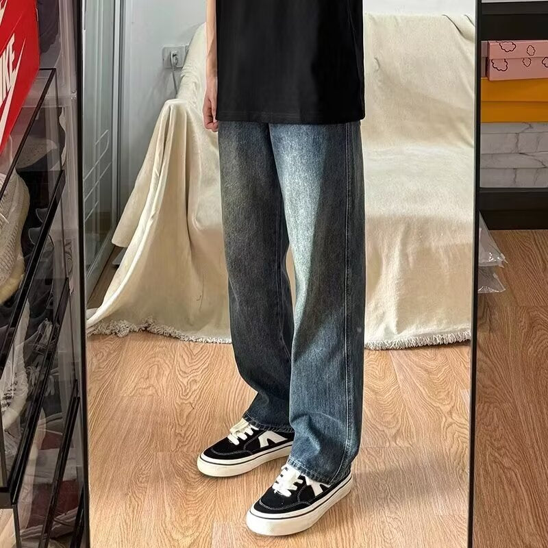 Herren Modische Weite Jeans Drune