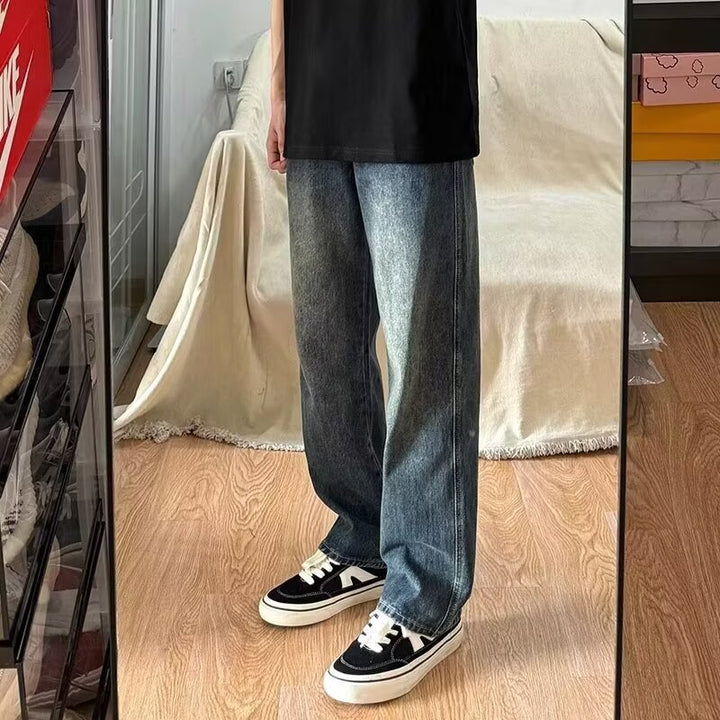 Herren Modische Weite Jeans Drune
