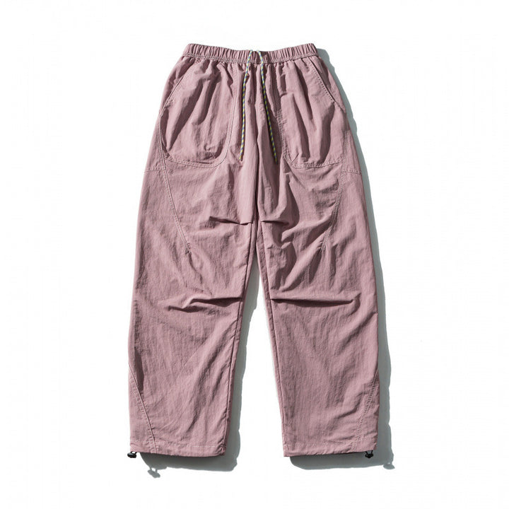 Unisex Weit geschnittene Outdoor-Hose mit elastischem Bund, Tunnelzug und verstellbarem Beinabschluss Drune