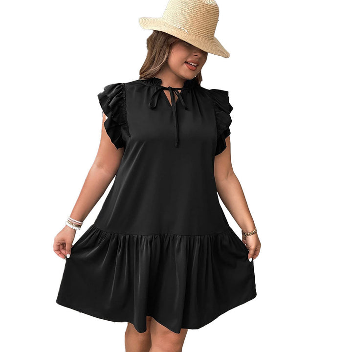Damen Sommerkleid mit Rüschen und Taschen Drune