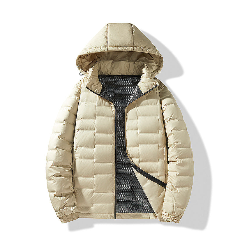 Herren Ultraleichte Steppjacke mit Kapuze und Thermofutter Drune