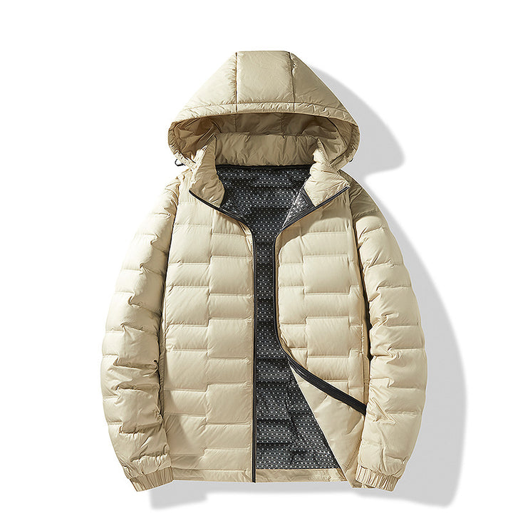 Herren Ultraleichte Steppjacke mit Kapuze und Thermofutter Drune
