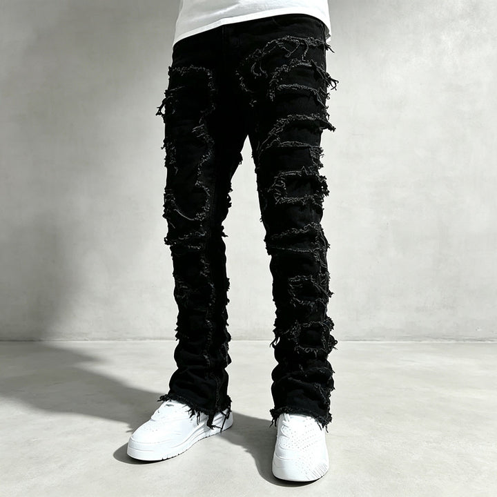 Herren Destroyed Skinny Jeans Drune