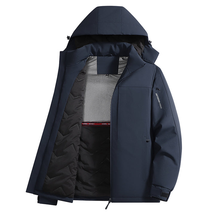 Herren Isolierte Kapuzen-Thermojacke im technischen Outdoorstil Drune