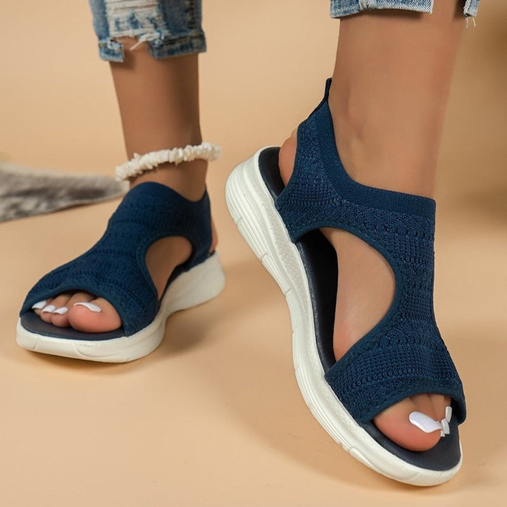 Damen Komfortable und atmungsaktive Sommerschuhe mit elastischen Einsätzen Drune