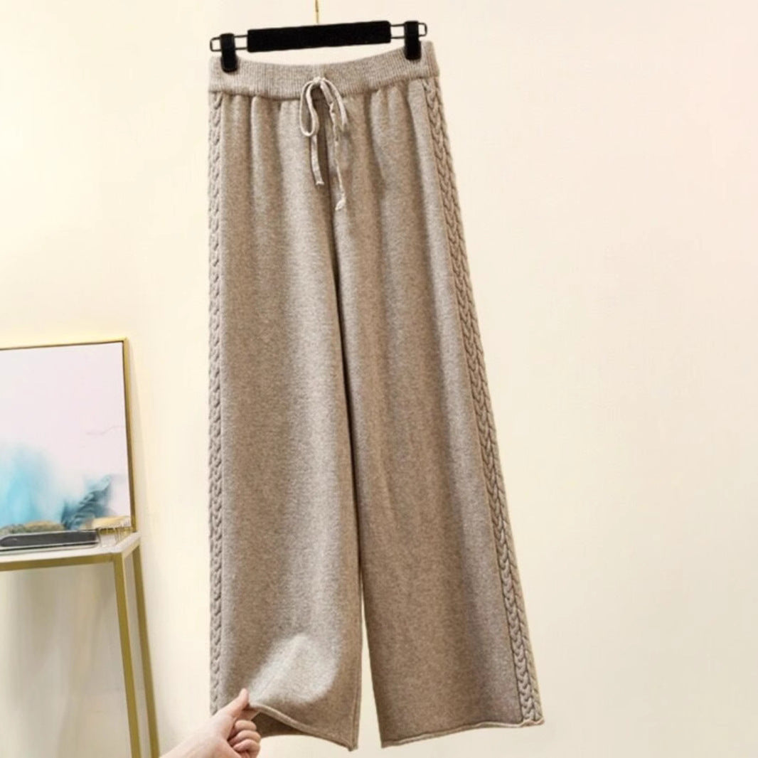 Damen Hochwertige weite Strickhose Drune