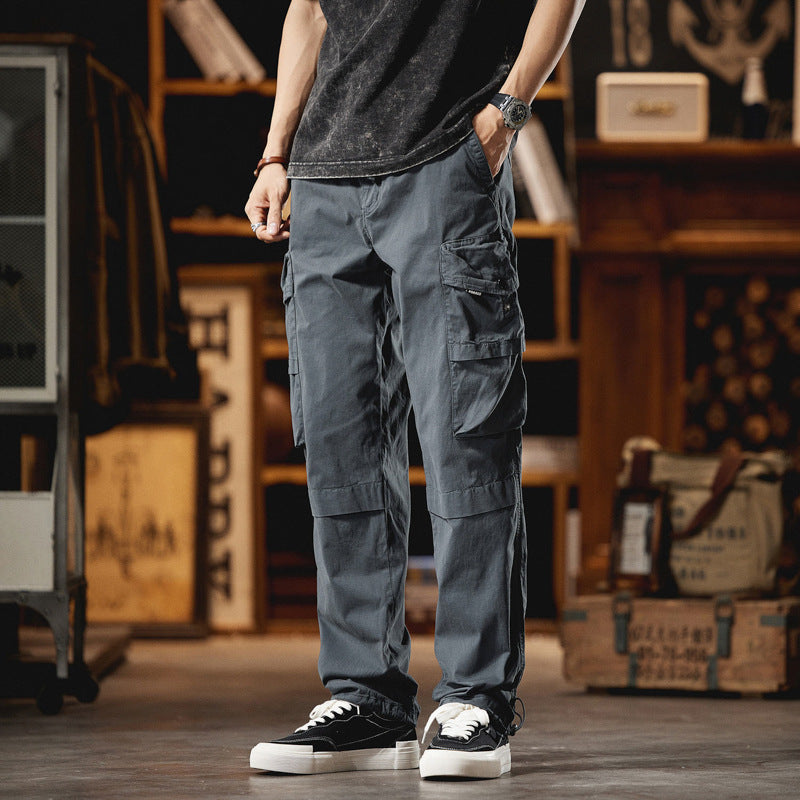 Herren Lässige Cargohose im Utility-Look mit Tunnelzugbund, Multifachtaschen und Kniepaneelen Drune