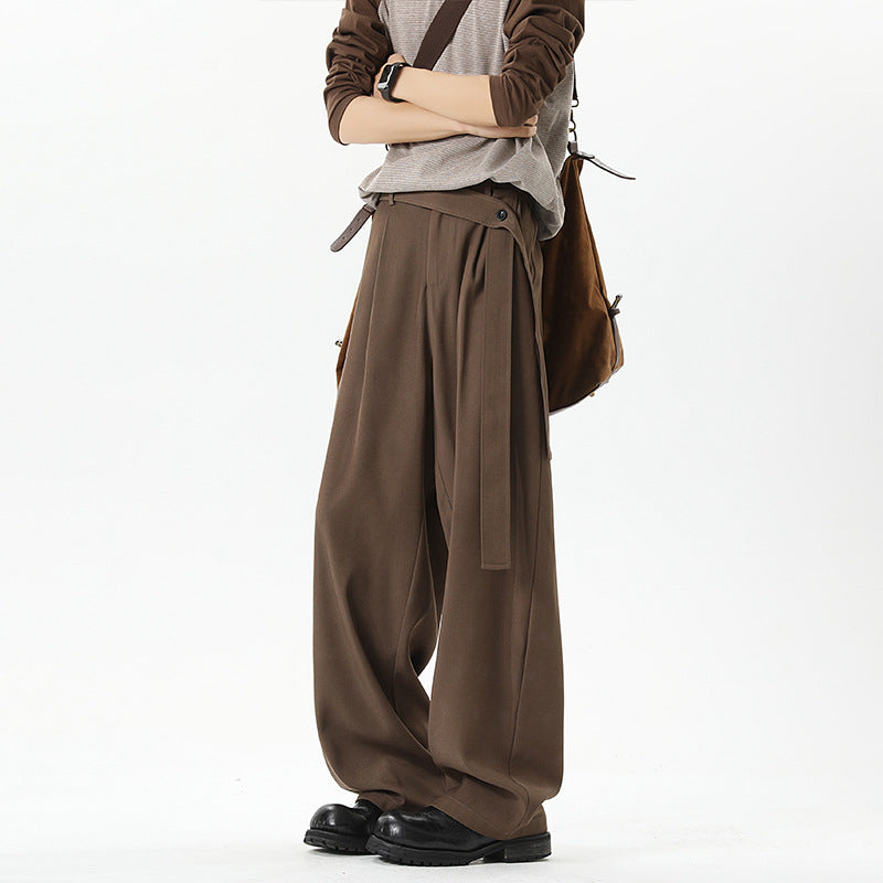 Damen Modische Weite Stoffhose Drune